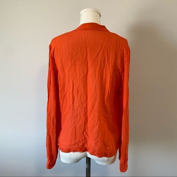 Aritzia Wilfred Silk Button Up  Blouse Long Sleeve - Picture 5 of 11